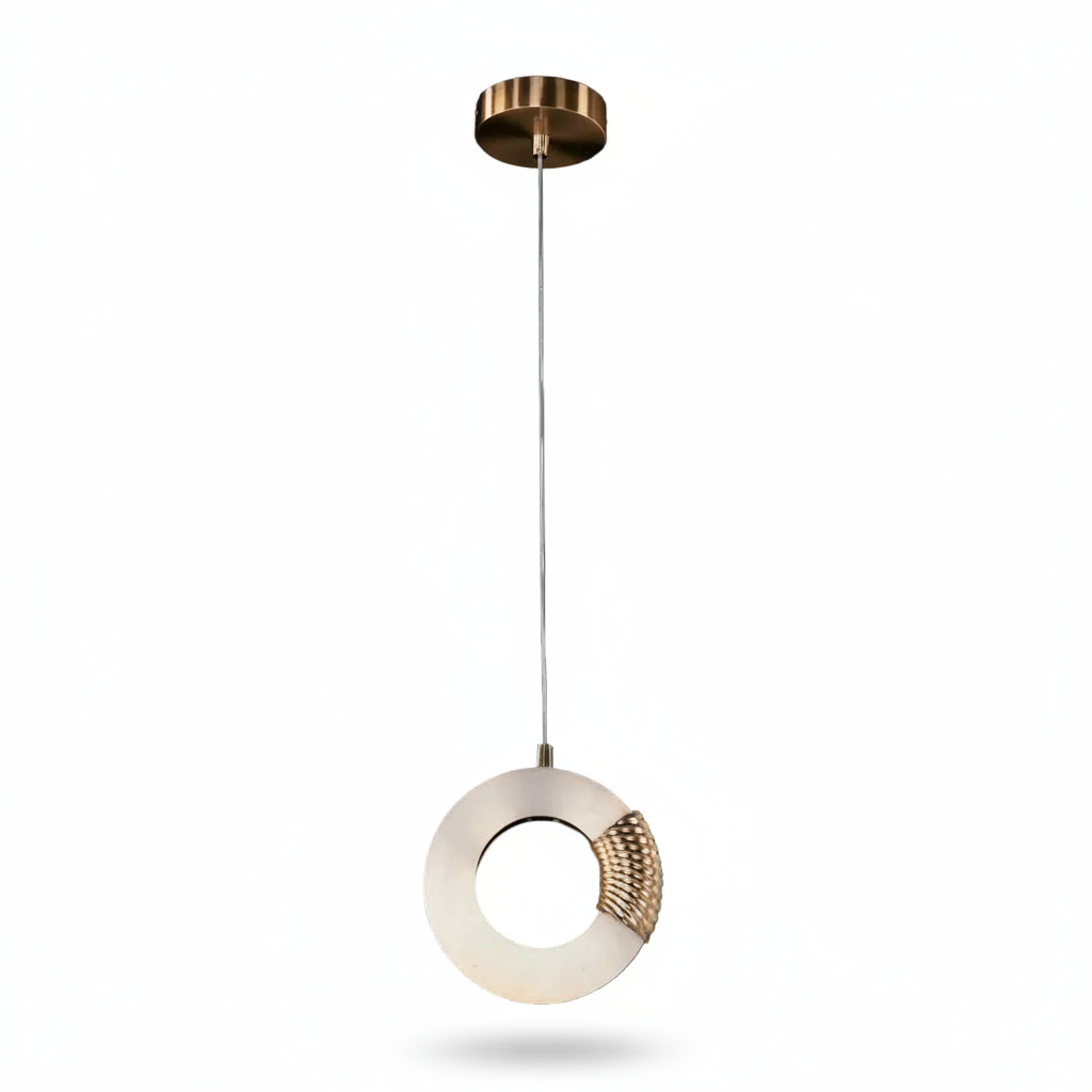 Bangela Small Pendant Antique Brass Alabaster Lighting