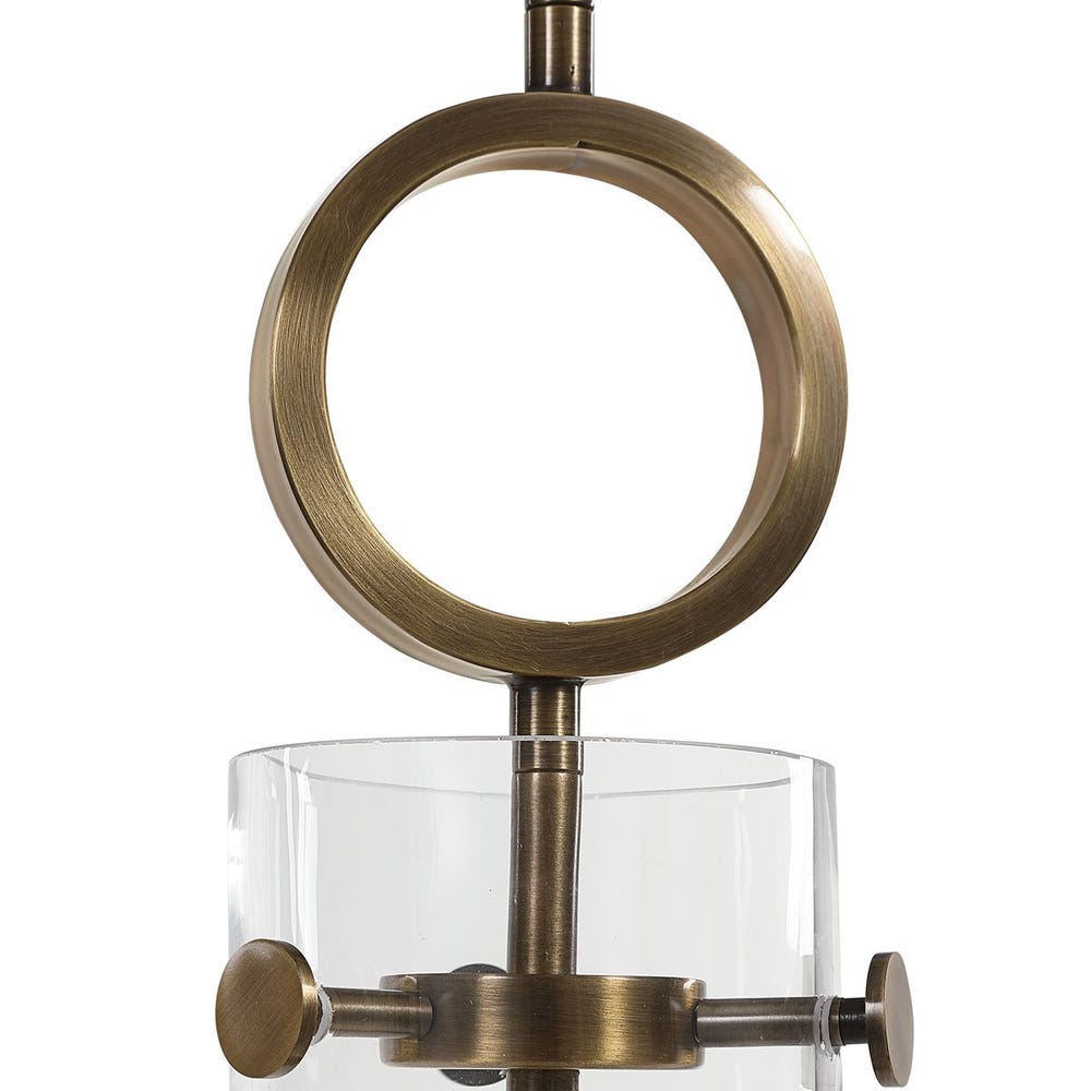 Imbuto Clear Glass Funnel Pendant with Brass