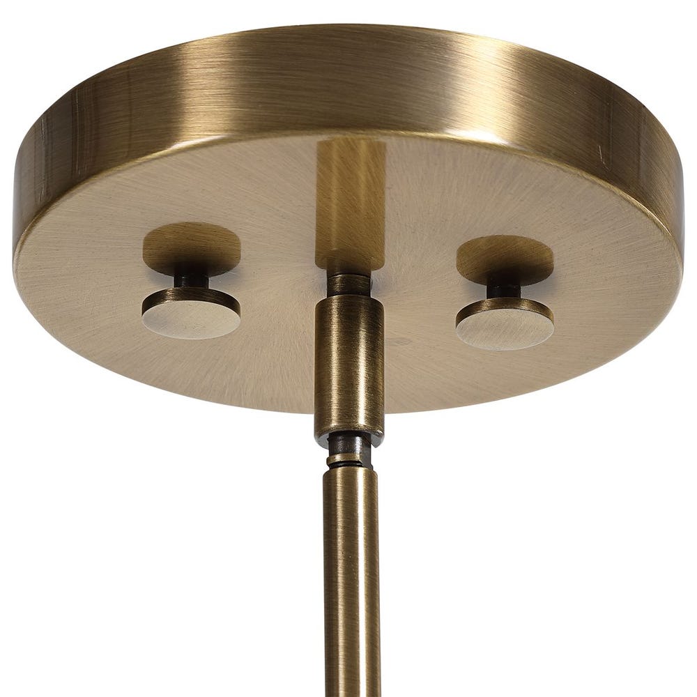 Imbuto Clear Glass Funnel Pendant with Brass