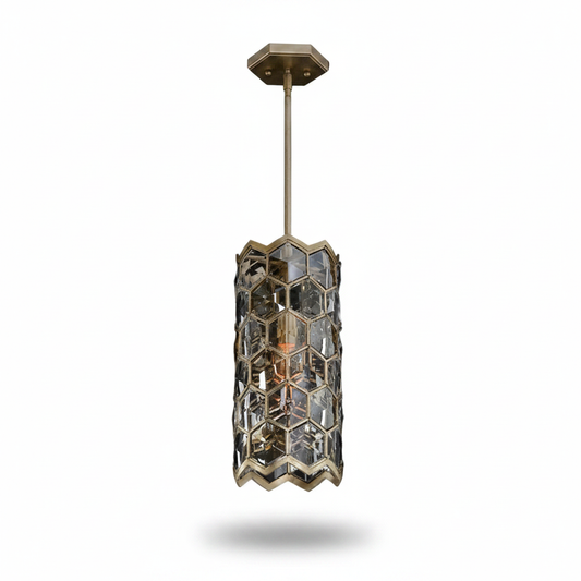 Array Small Pendant Crystal Champagne Design Fixture