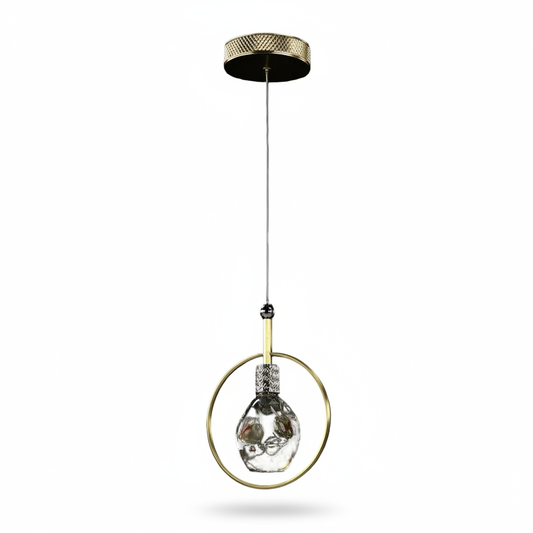 Bergamo Pendant with Hand Blown Glass Design