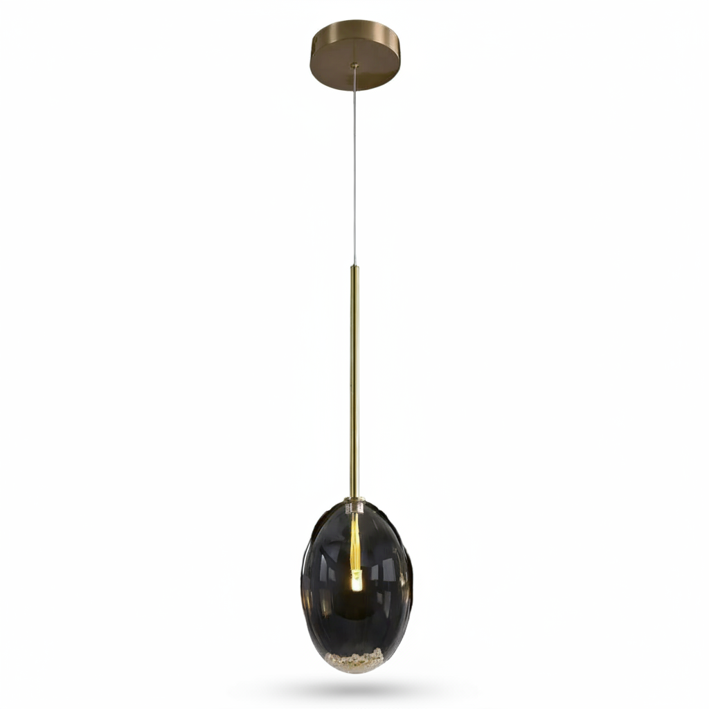 Echo Glass Globe Single Droplight Pendant Light