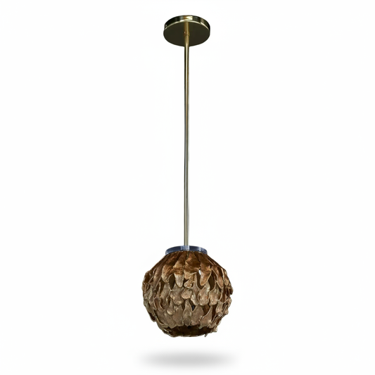 Plume Pendant Polished Brass Acrylic Light Fixture